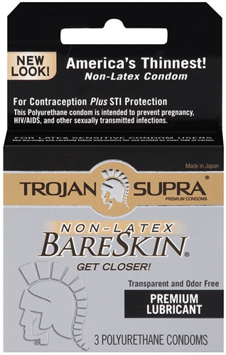 "Trojan Supra Bareskin Polyurethane - 3 Pack TJ90220"