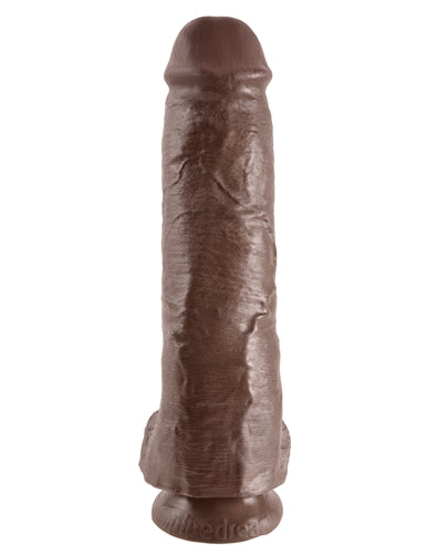 King Cock 11 Inch Cock With Balls  - Brown PD5510-29