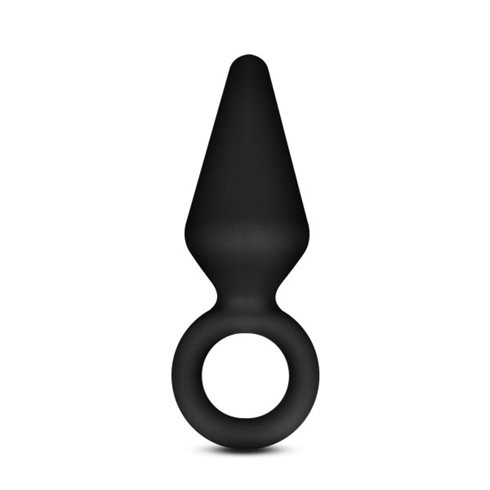 Anal Adventures - Platinum - Silicone Loop Plug - Small - Black BL-10785