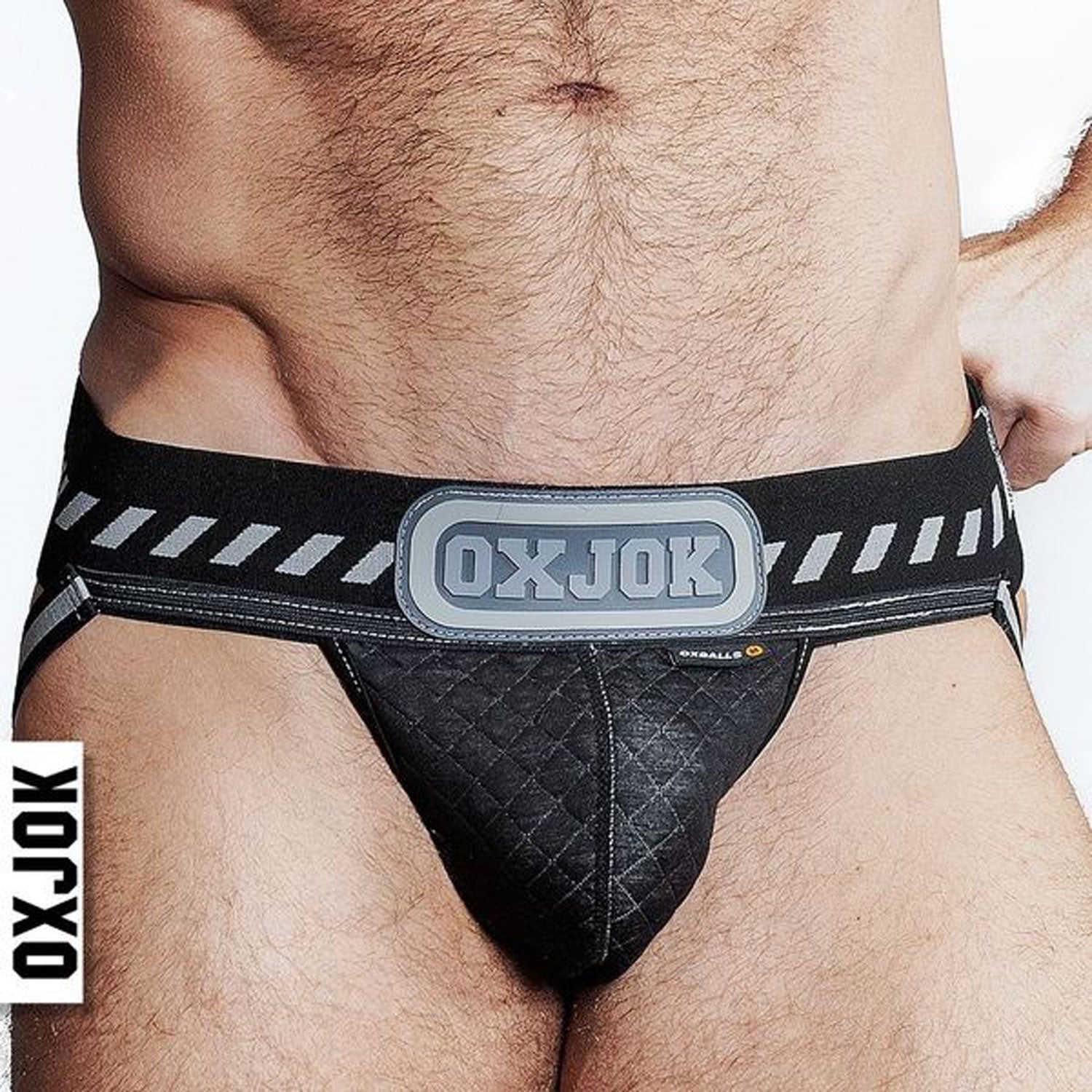 Packer Industrial Quilted Cargo Strapjock Black  Puff Xl OX-JOK-1005-BLK-XL