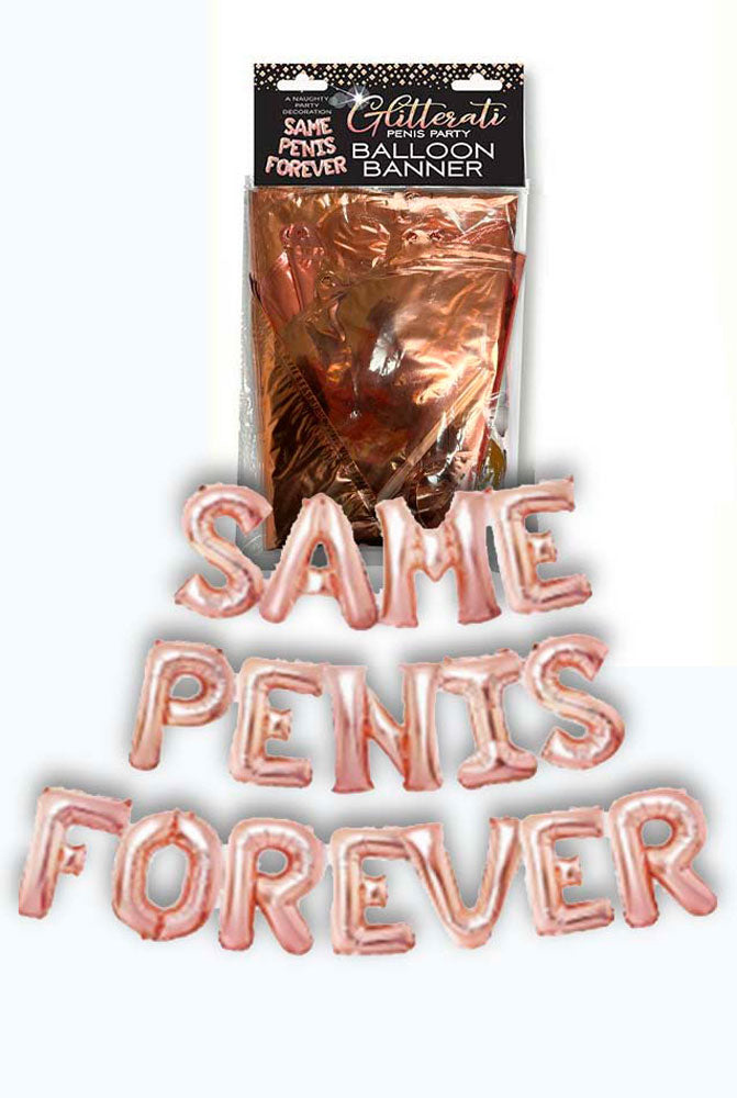 Glitterati Same Penis Balloon Banner - Pink LG-CP1100