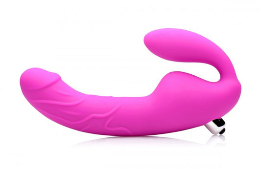 Royal Rider Vibrating Strapless Strap- on Dildo - Pink SU-AF467