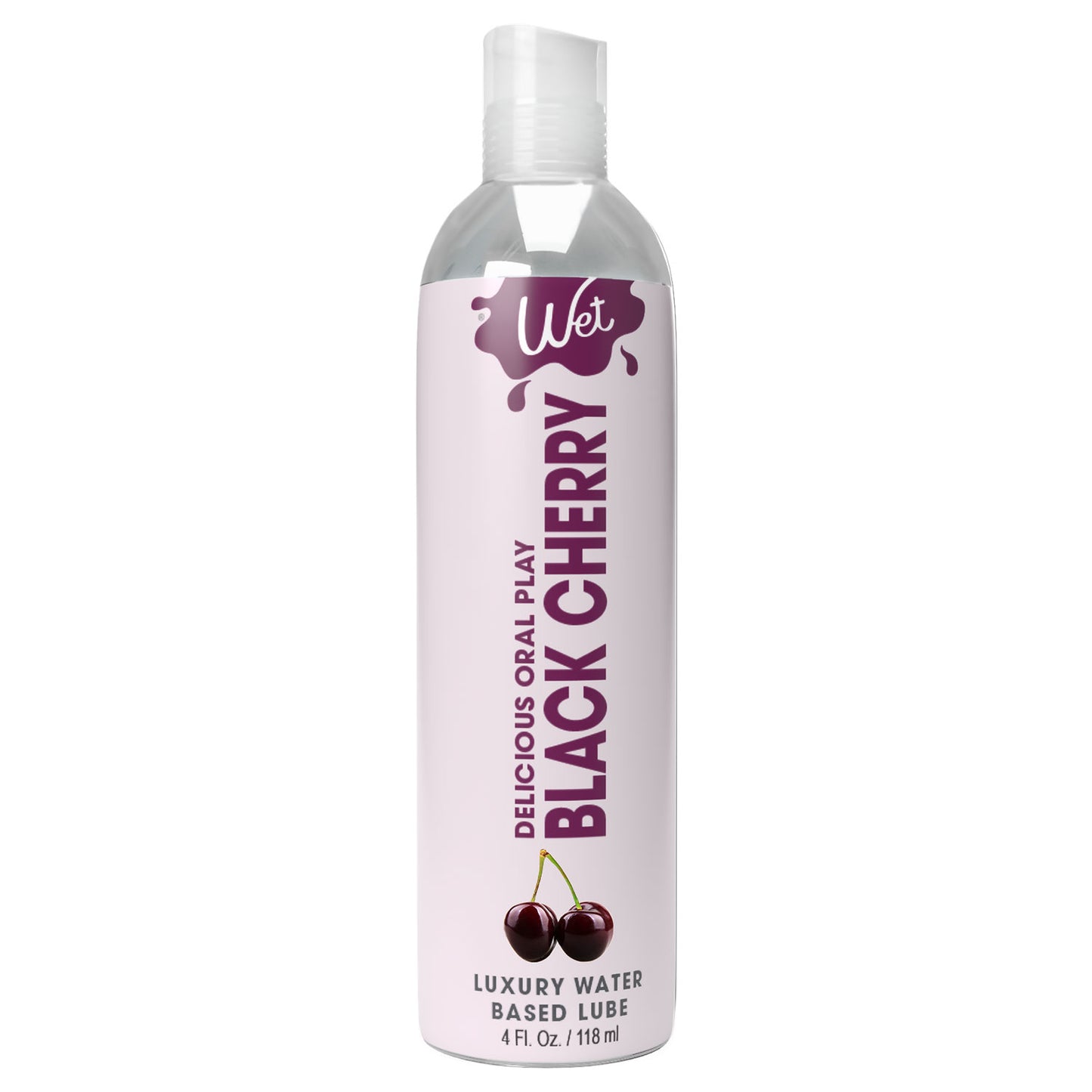 Wet Delicious Oral Play - Black Cherry -  Waterbase Flavored Lubricant 4 Oz WT21528