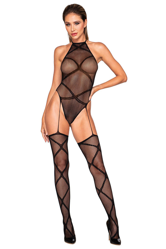 Teddy Bodystocking - One Size - Black DG-0385BLKOS