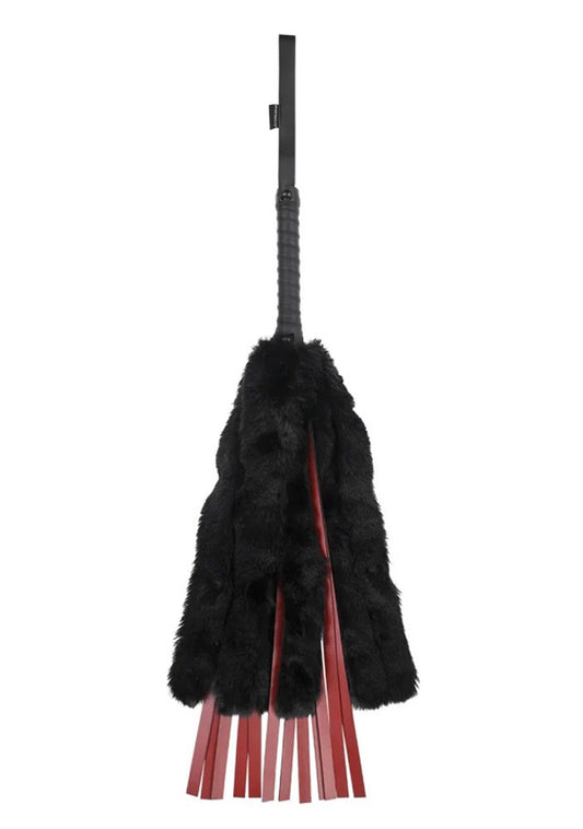 Saffron Faux Fur Flogger - Black/red SS48026